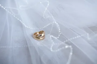 圆环，圆环，金，婚礼，装饰，白色，关闭