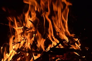 火，木材，森林，自然，橙色，黑色，篝火