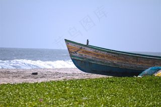 船，弓，水机，沧海，航海，海洋，钓鱼，行