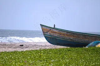 船，弓，水机，沧海，航海，海洋，钓鱼，行