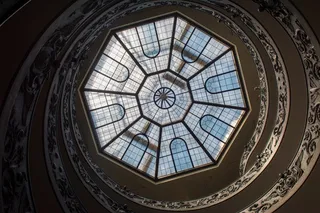 圆顶，阶梯，博物馆，梵蒂冈，罗马，意大利