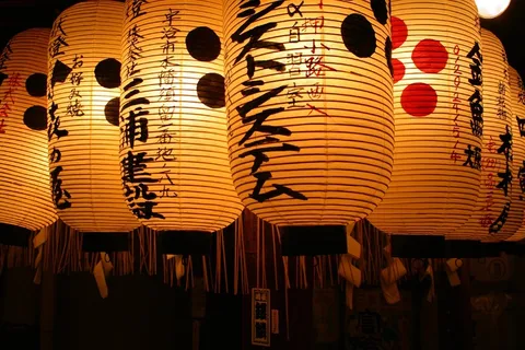 灯笼，日本，东京，庙，神社，夜，亚洲