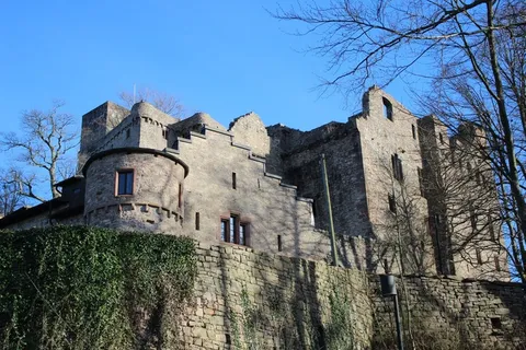 游泳，废墟，堡垒，塔，Burgruine