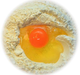 鸡蛋，蛋黄，面粉，面团，成分，烤，食品，吃