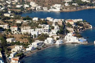 沧海，湾，希腊城市，希腊，莱罗斯岛，夏天，假期