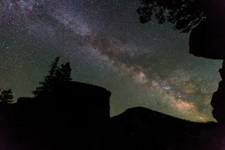银河，星星，夜，天空，景观，景区，银河