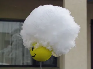 笑脸，天线，礼帽，雪，帽子，乐趣，创意，艺术