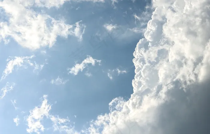 蓝色，天空，云，阳光，夏天，自然