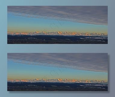 高山，阿尔卑斯山，全景