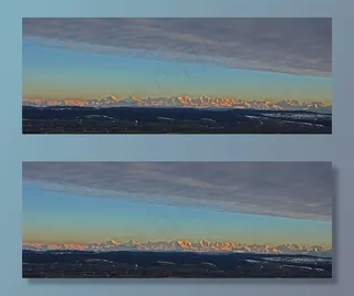 高山，阿尔卑斯山，全景