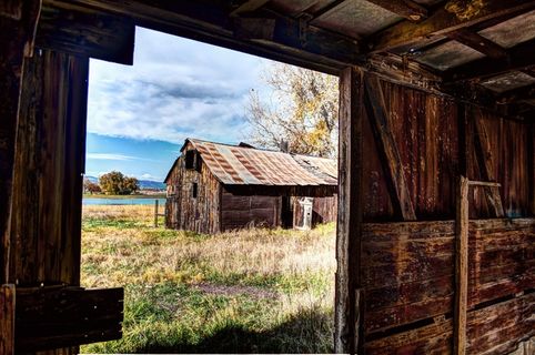 农村，秋，秋天，棚车，机舱，Boxelder