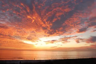 日落，佛罗里达，云，天空，海洋，大海，水