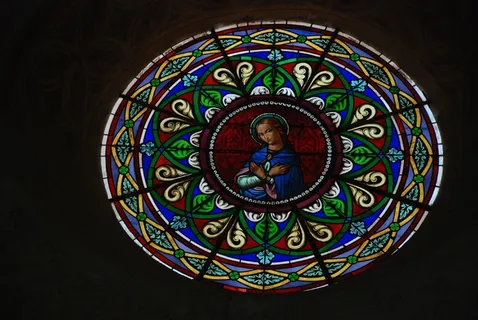 彩绘玻璃，玻璃，教堂，宗教，光，窗口