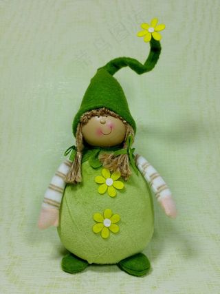 小鬼，春天，绿色，有趣