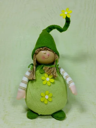 小鬼，春天，绿色，有趣