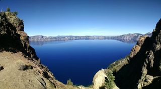 火山口湖，俄勒冈，国家公园，蓝色，性质，水