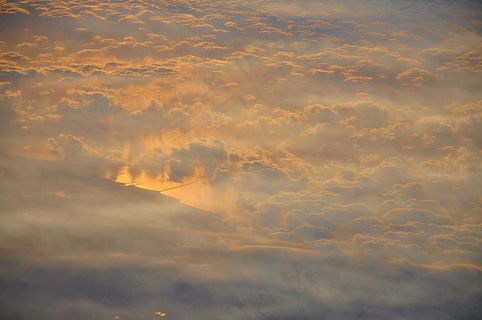 海，海洋，日出，海滩，景观，晚上，天空