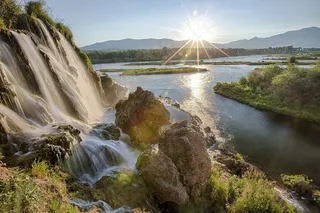 蛇河，瀑布，性质，瀑布，岩石，户外