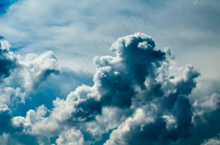 天空，云，蓝色