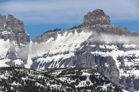 主教帽，山，高峰，雪，景区，景观