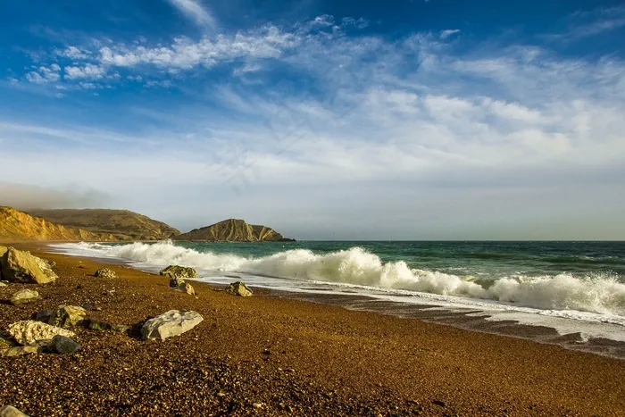 海洋，海景，英格兰，波浪