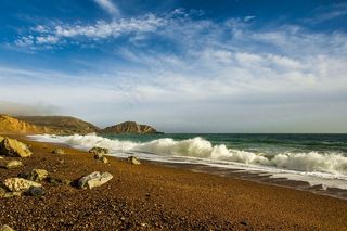 海洋，海景，英格兰，波浪