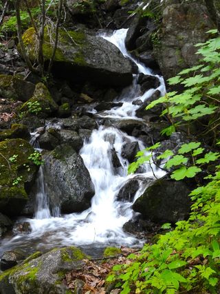 上部，杜威，湖泊风景，史凯威，阿拉斯加，景区，瀑布