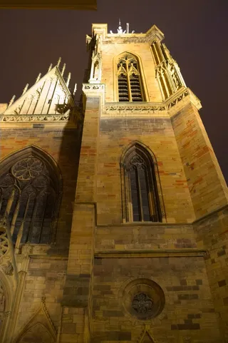 科尔马，教堂，法国，阿尔萨斯，旧城区，圣