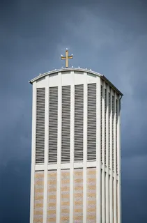 教堂，尖顶，法兰克福，鸽子，跨，建设