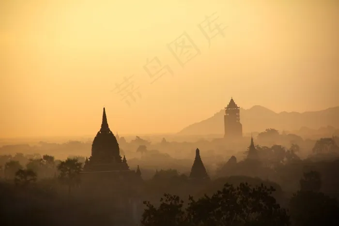 热气球之旅，气球，火，蒲甘，缅甸