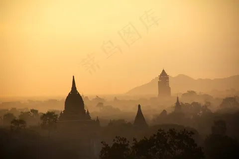 热气球之旅，气球，火，蒲甘，缅甸