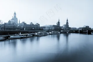 城市，江，著名，目的地，德累斯顿，德国