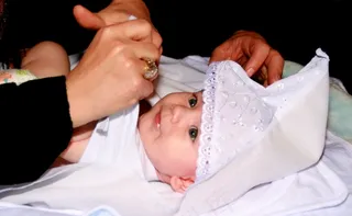 男孩，婴儿，肖像，蓝眼睛，无罪，洗礼