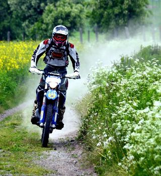 电单车，交叉，男子，人，体育，摩托车