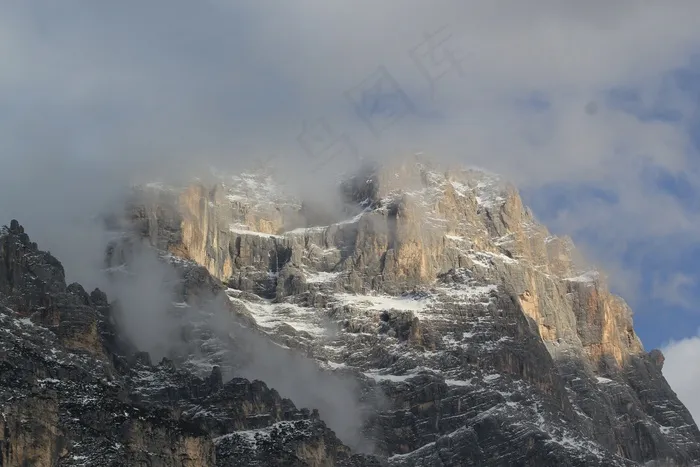 自然，山，雪