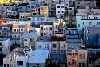 房屋，城市，住宅区，建筑物，色彩艳丽