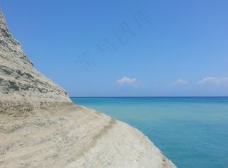 海，岩，天空，地平线，夏天，冥想，安静