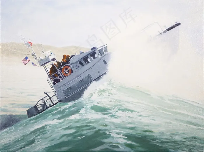 机动救生艇，冲浪，海岸警卫队，海上，水，救援