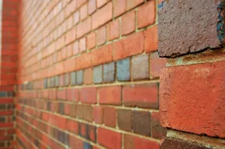砖，红色，行，递减，墙，砖，块
