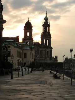 德累斯顿，Brühl梯田，大教堂，易北河，萨克森