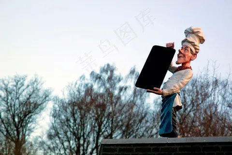 烹饪，厨师，董事会，男子，雕像，男性，厨师