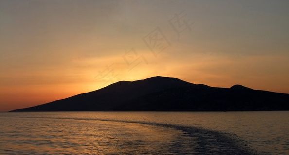 日出，岛，海，车道，休息，大气，浪漫