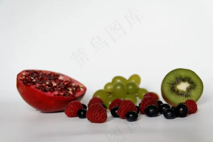 蓝莓，覆盆子，葡萄，猕猴桃，石榴