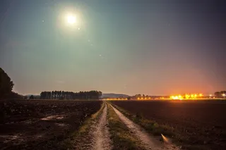 月光，农村，原野，夜，满月，农村