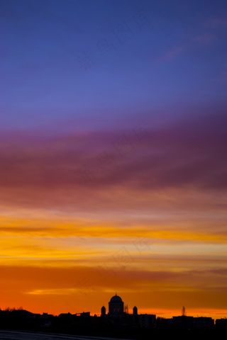 日落，大教堂，埃斯泰尔戈姆，教堂，天空，颜色