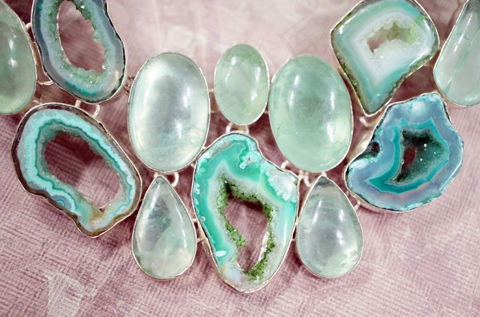 磷灰石，石头，银，英镑，白色，隔离，设置