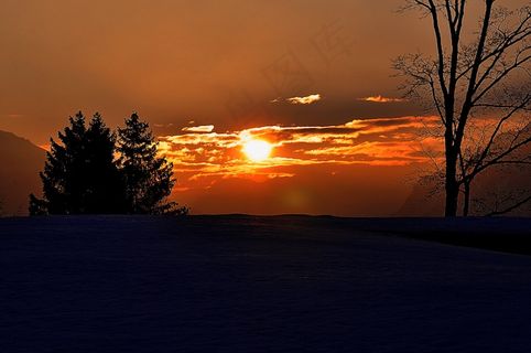 日出，日落，天空，照明，天空，傍晚的天空，太阳