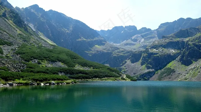 塔特拉，波兰，水，山，景观，石头