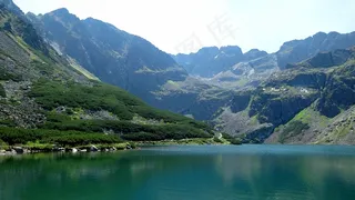 塔特拉，波兰，水，山，景观，石头