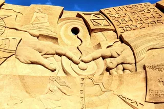 沙，雕塑，沙世界，沙雕